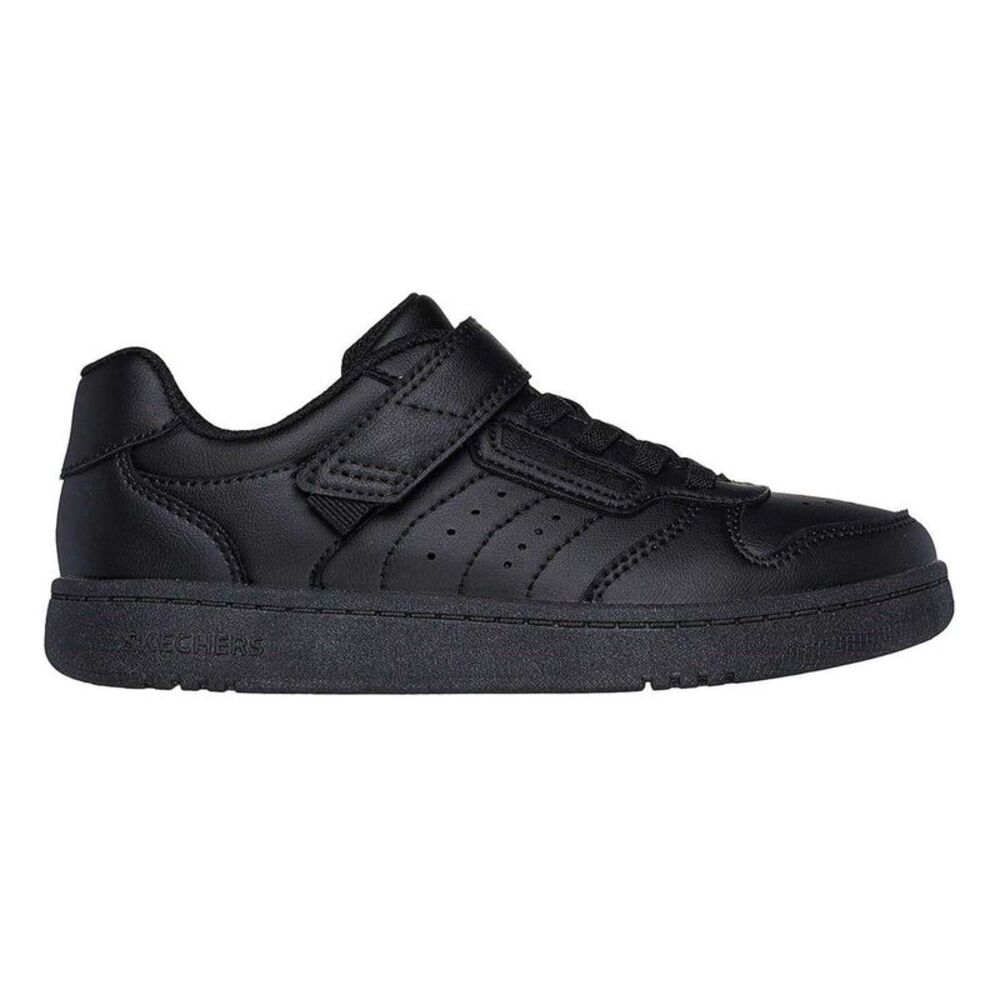Skechers Childrens/Kids Q Street Leather Sneakers / Black
